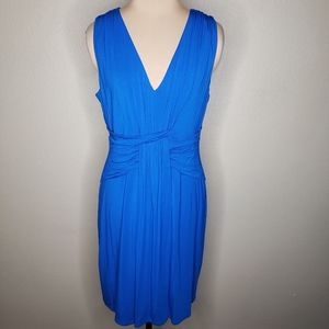 Boston Proper Slimming Twist Medium Blue Dress
